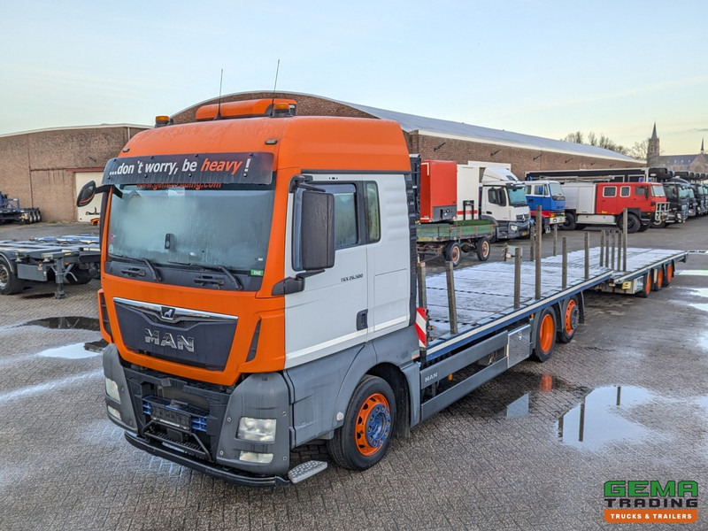 MAN TGX 26.500 6x2/4 LL Euro6 - Retarder + Recker FZ3 3-Assige Aanhanger - Uitschuifbaar - Car transporter truck: picture 1 MAN TGX 26.500 6x2/4 LL Euro6 - Retarder + Recker FZ3 3-Assige Aanhanger - Uitschuifbaar - Car transporter truck: picture 1