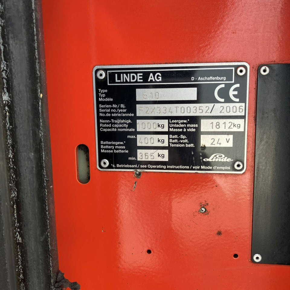 Electric forklift Linde E10 (334): picture 15