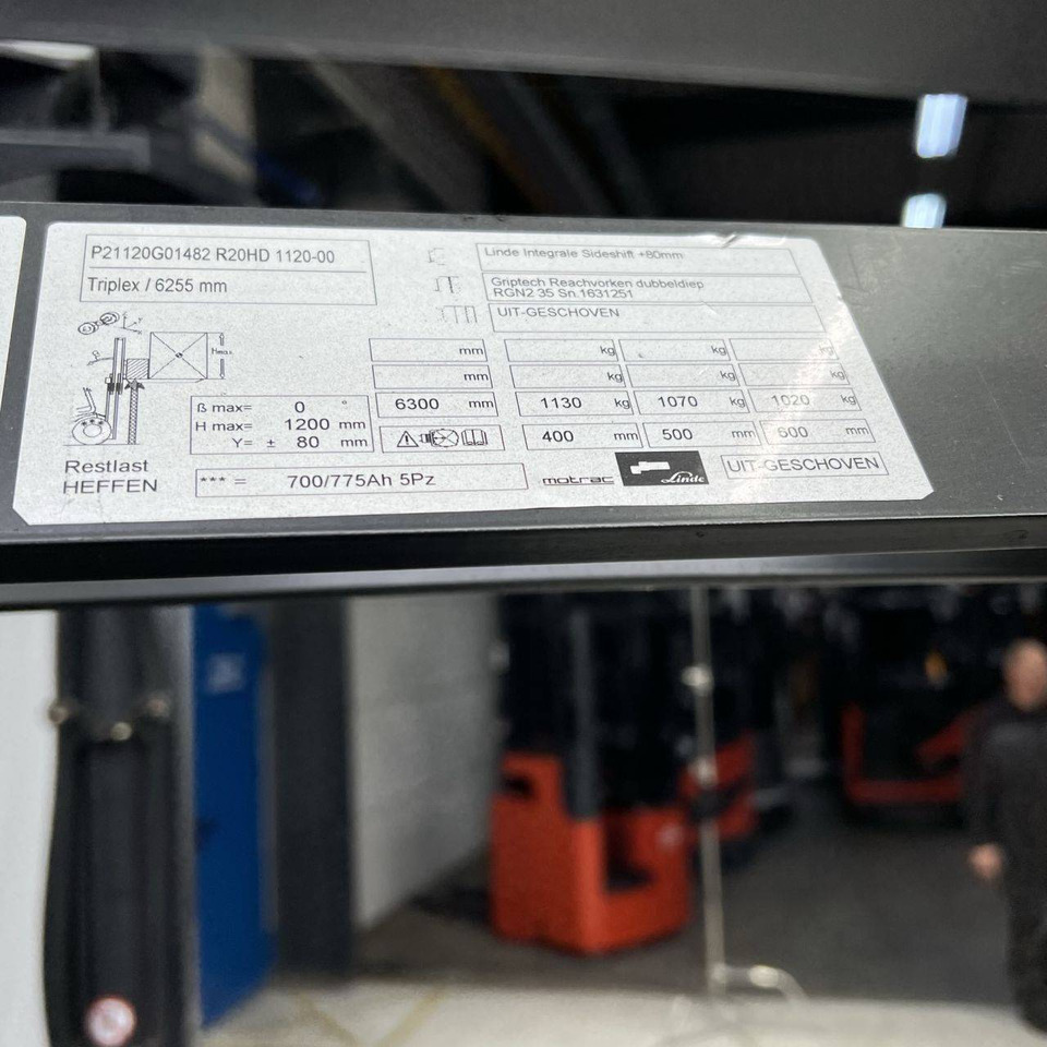 Reach truck Linde R20 HD (1120): picture 10
