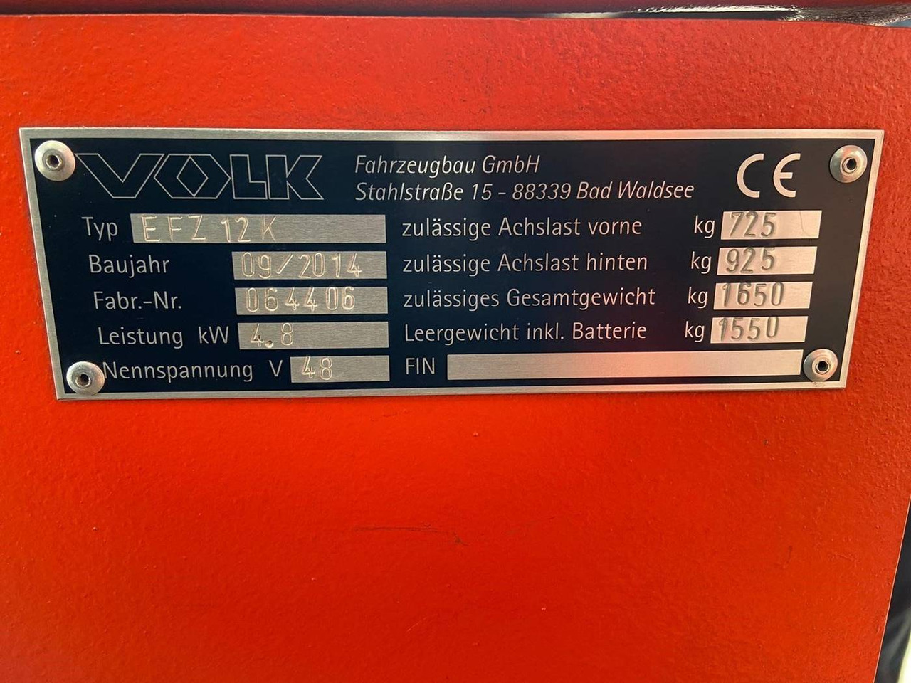 Volk EFZ12K - Tow tractor: picture 3 Volk EFZ12K - Tow tractor: picture 3