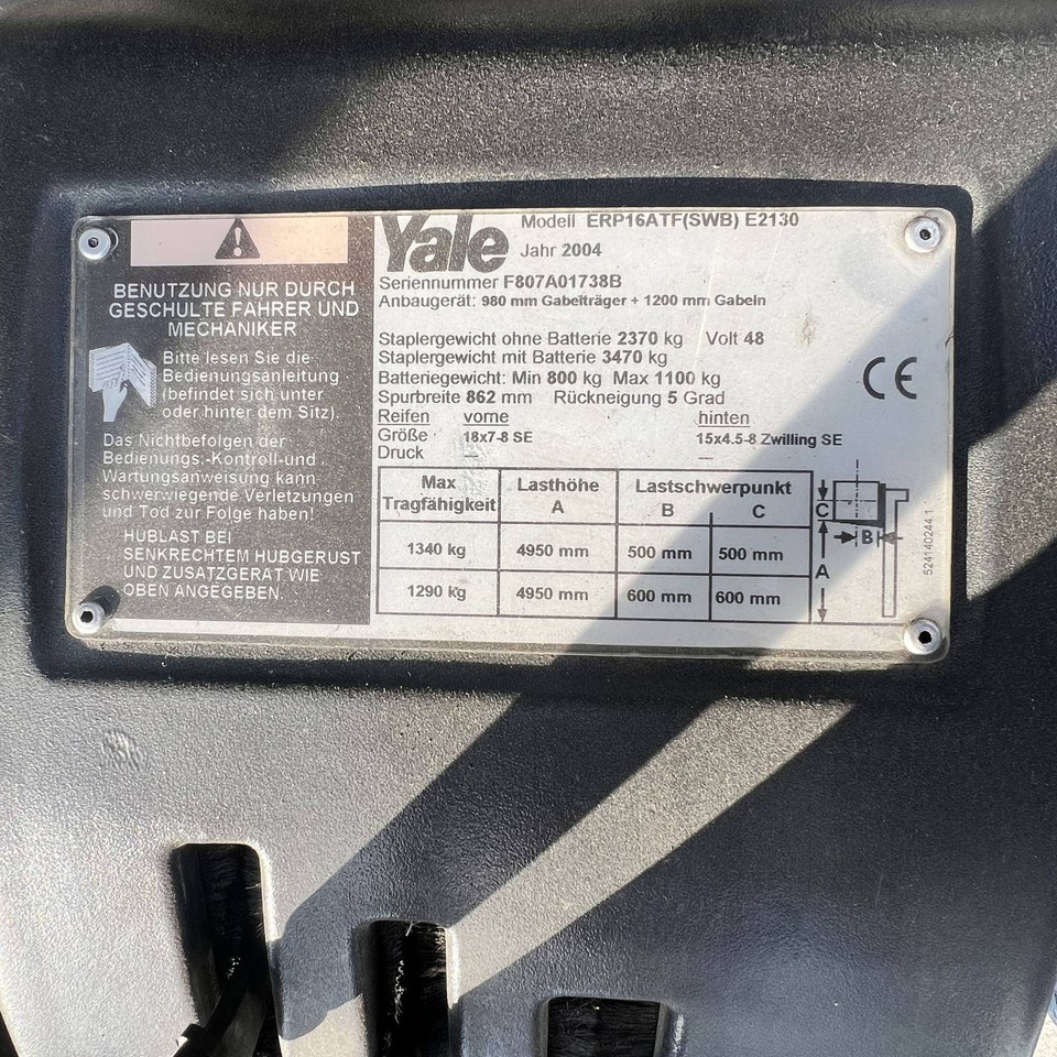 Electric forklift Yale ERP16ATF (SWB): picture 18
