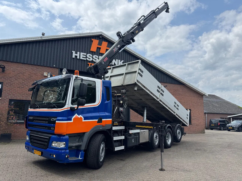 DAF CF 85.360 8X2 3 Zijdige kipper HIAB 16 t/m kraan AHK Top condition - Tipper, Crane truck: picture 1 DAF CF 85.360 8X2 3 Zijdige kipper HIAB 16 t/m kraan AHK Top condition - Tipper, Crane truck: picture 1