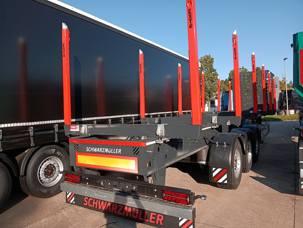 Schwarzmüller 3-A Rungensattel 6xExte144S 5560kg NEU sofort Schwarzmüller 3-A Rungensattel 6xExte144S 5560kg NEU sofort - Timber semi-trailer: picture 4 Schwarzmüller 3-A Rungensattel 6xExte144S 5560kg NEU sofort Schwarzmüller 3-A Rungensattel 6xExte144S 5560kg NEU sofort - Timber semi-trailer: picture 4