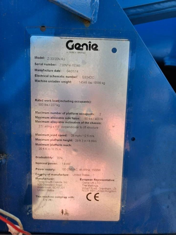 Genie Z 30/20 N RJ - Articulated boom lift: picture 5 Genie Z 30/20 N RJ - Articulated boom lift: picture 5