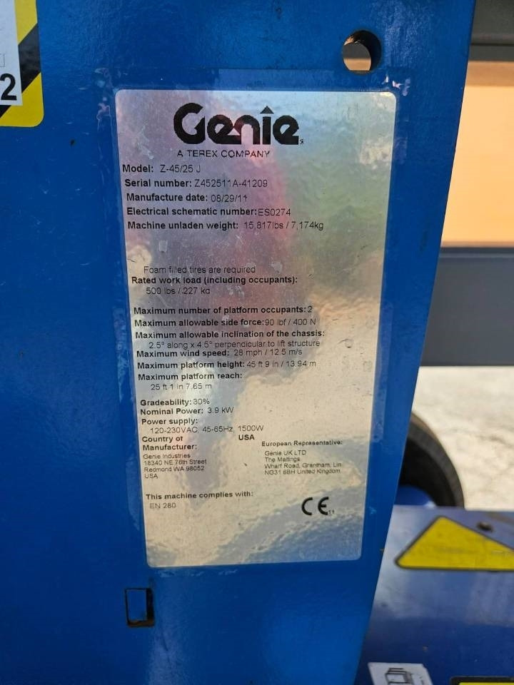 Genie Z 45/25 J DC - Articulated boom lift: picture 5 Genie Z 45/25 J DC - Articulated boom lift: picture 5