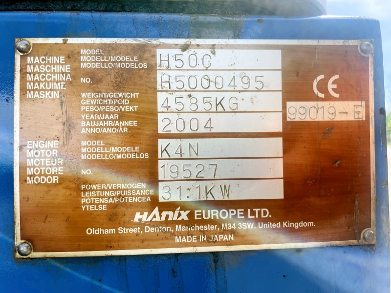 Hanix H50C (3779) - Mini excavator: picture 4 Hanix H50C (3779) - Mini excavator: picture 4
