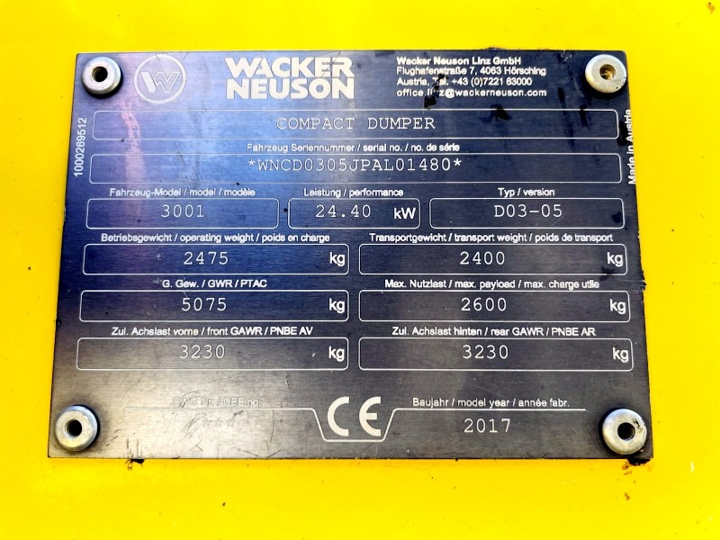 Neuson 3001 (3861) - Mini dumper: picture 3 Neuson 3001 (3861) - Mini dumper: picture 3
