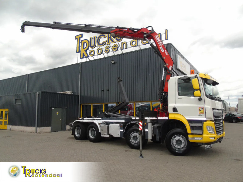 DAF CF 480 + 8X4 + FASSI 16T/M + 20T HOOK + REMOTE + PERFECT - Hook lift truck, Crane truck: picture 1 DAF CF 480 + 8X4 + FASSI 16T/M + 20T HOOK + REMOTE + PERFECT - Hook lift truck, Crane truck: picture 1