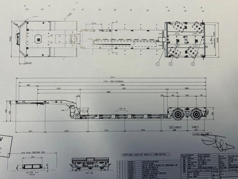 Low loader semi-trailer Broshuis 2 ABD | SL AXLE !!! | 4050 EXTENSION | COMBINE HARVEST TRAILER: picture 18