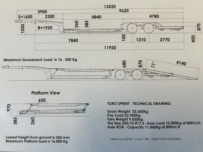 VTR - BULL | MEGA 105 CM | HYDRO BRIDGE / RAMPS | LOW BED 26cm - Autotransporter semi-trailer: picture 5 VTR - BULL | MEGA 105 CM | HYDRO BRIDGE / RAMPS | LOW BED 26cm - Autotransporter semi-trailer: picture 5
