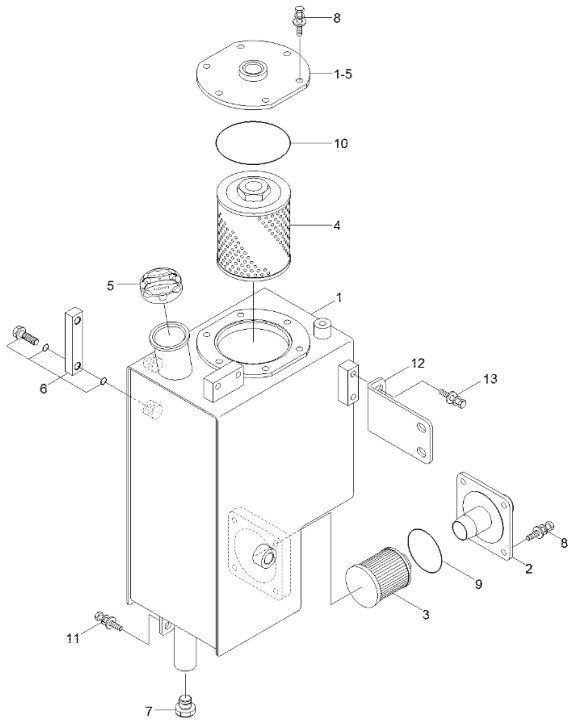 Case 31MJ-01100 - Hydraulic tank for Construction machinery: picture 1 Case 31MJ-01100 - Hydraulic tank for Construction machinery: picture 1