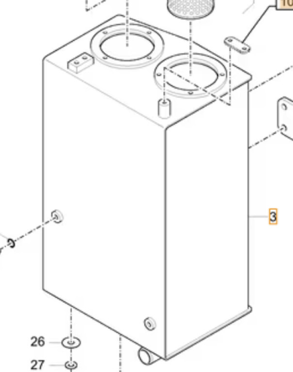 Case 31ML-01017CG - 31ML-01018CG - Hydraulic tank for Construction machinery: picture 1 Case 31ML-01017CG - 31ML-01018CG - Hydraulic tank for Construction machinery: picture 1