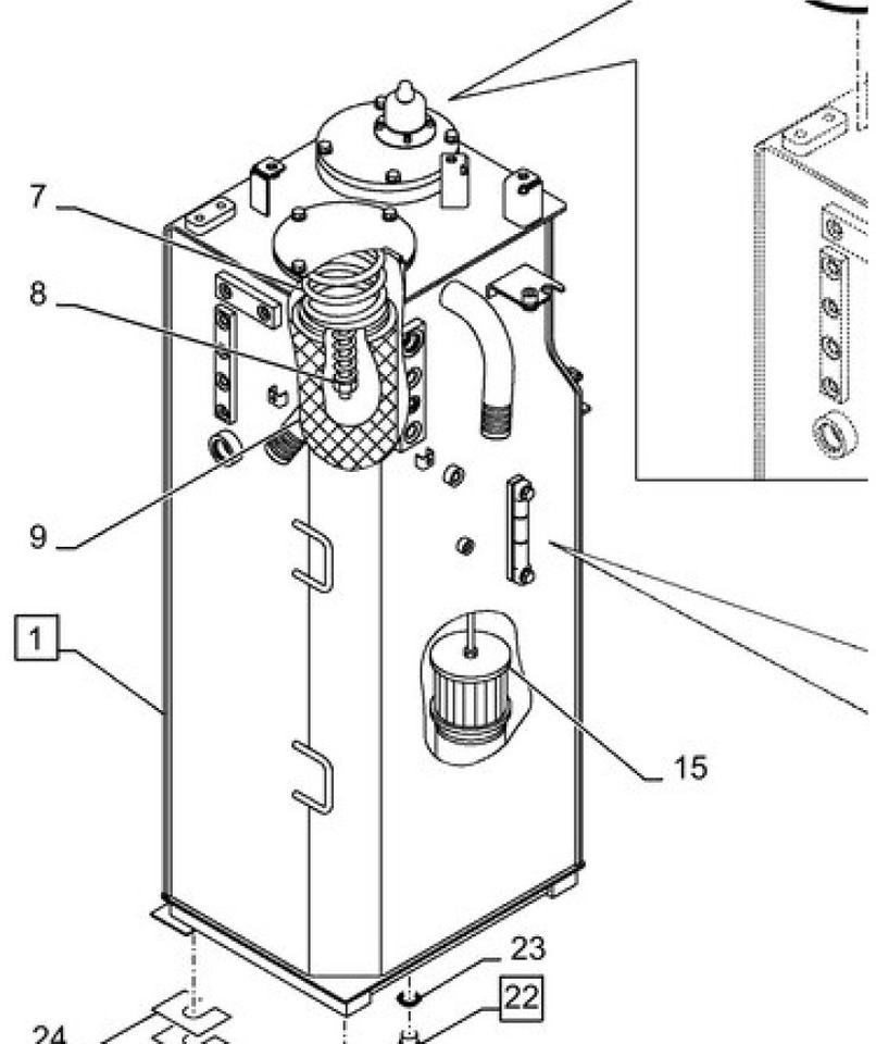 Case KRJ42051 - Hydraulic tank for Construction machinery: picture 1 Case KRJ42051 - Hydraulic tank for Construction machinery: picture 1