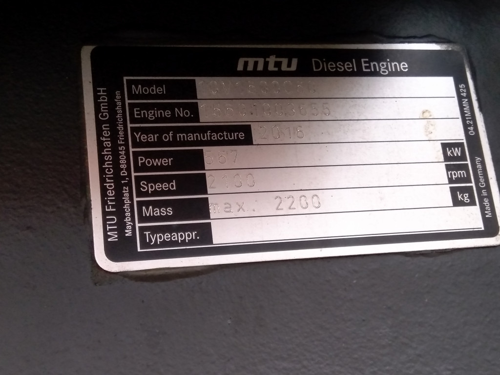 MTU 10V1600C60 - - Engine for Construction machinery: picture 3 MTU 10V1600C60 - - Engine for Construction machinery: picture 3
