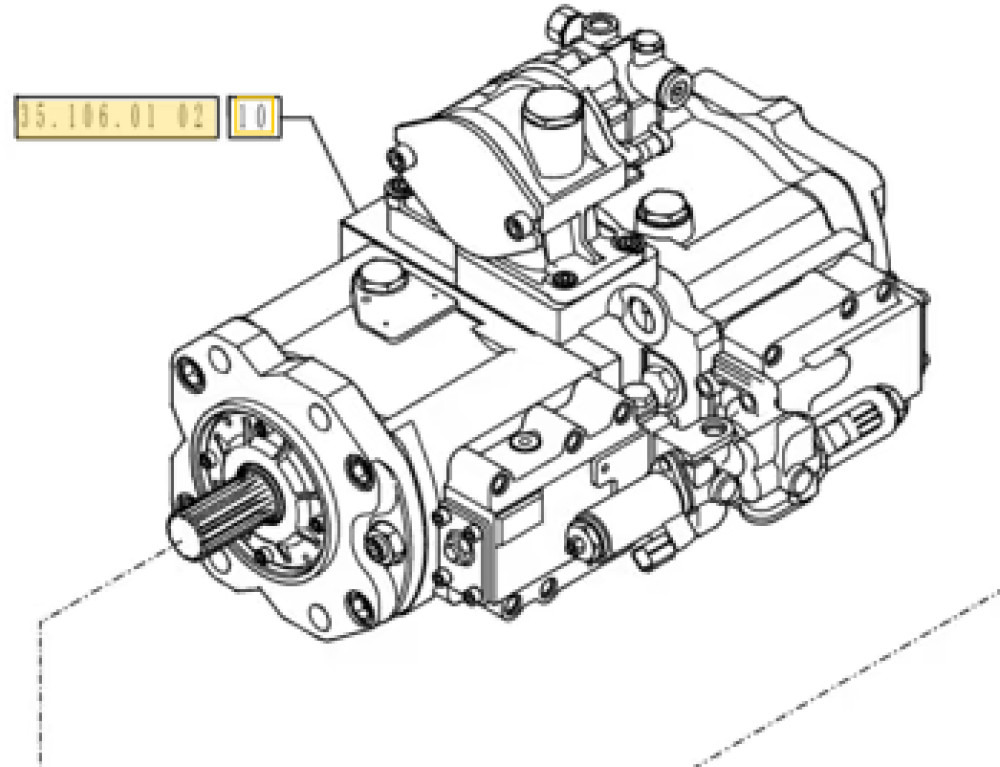 New Holland YB10V00005F4 - YB10V00005F2 - Hydraulic pump for Construction machinery: picture 2 New Holland YB10V00005F4 - YB10V00005F2 - Hydraulic pump for Construction machinery: picture 2