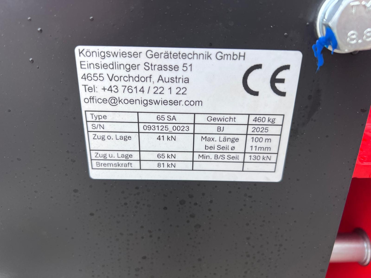 New Winch for Forestry equipment Königswieser KGD 65 SA: picture 7