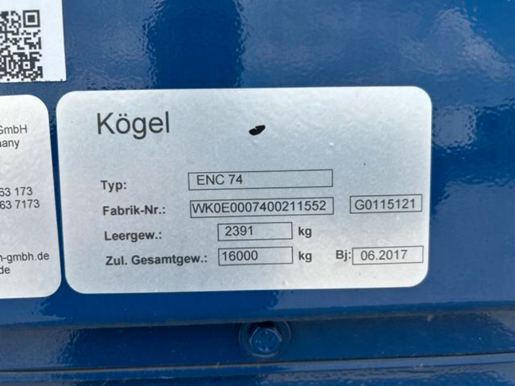 Curtainside swap body Kögel Heck mit Portaltüren: picture 9