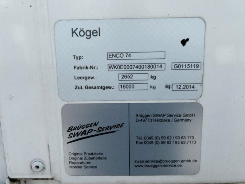 Curtainside swap body Kögel Wechselbrücke Plane: picture 15