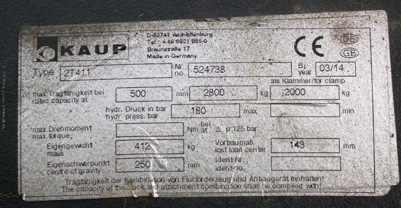 KAUP 2T411 - Forks for Material handling equipment: picture 4 KAUP 2T411 - Forks for Material handling equipment: picture 4