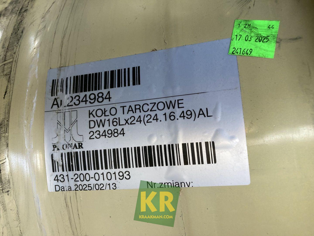 16 X 24 velg John Deere - Rim for Agricultural machinery: picture 4 16 X 24 velg John Deere - Rim for Agricultural machinery: picture 4