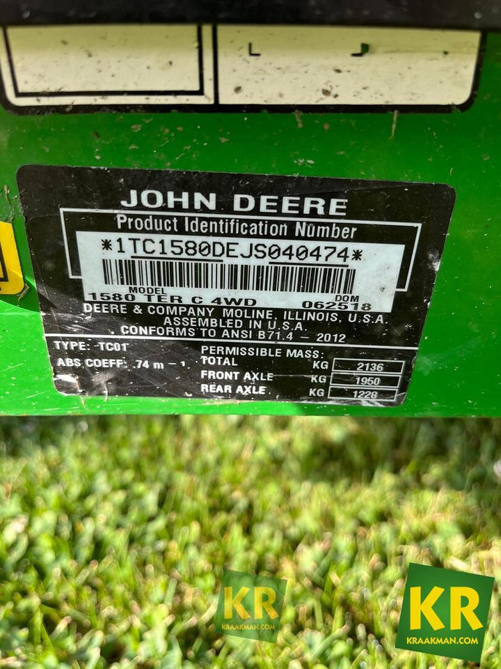 John Deere 1580 - Lawn mower: picture 4 John Deere 1580 - Lawn mower: picture 4