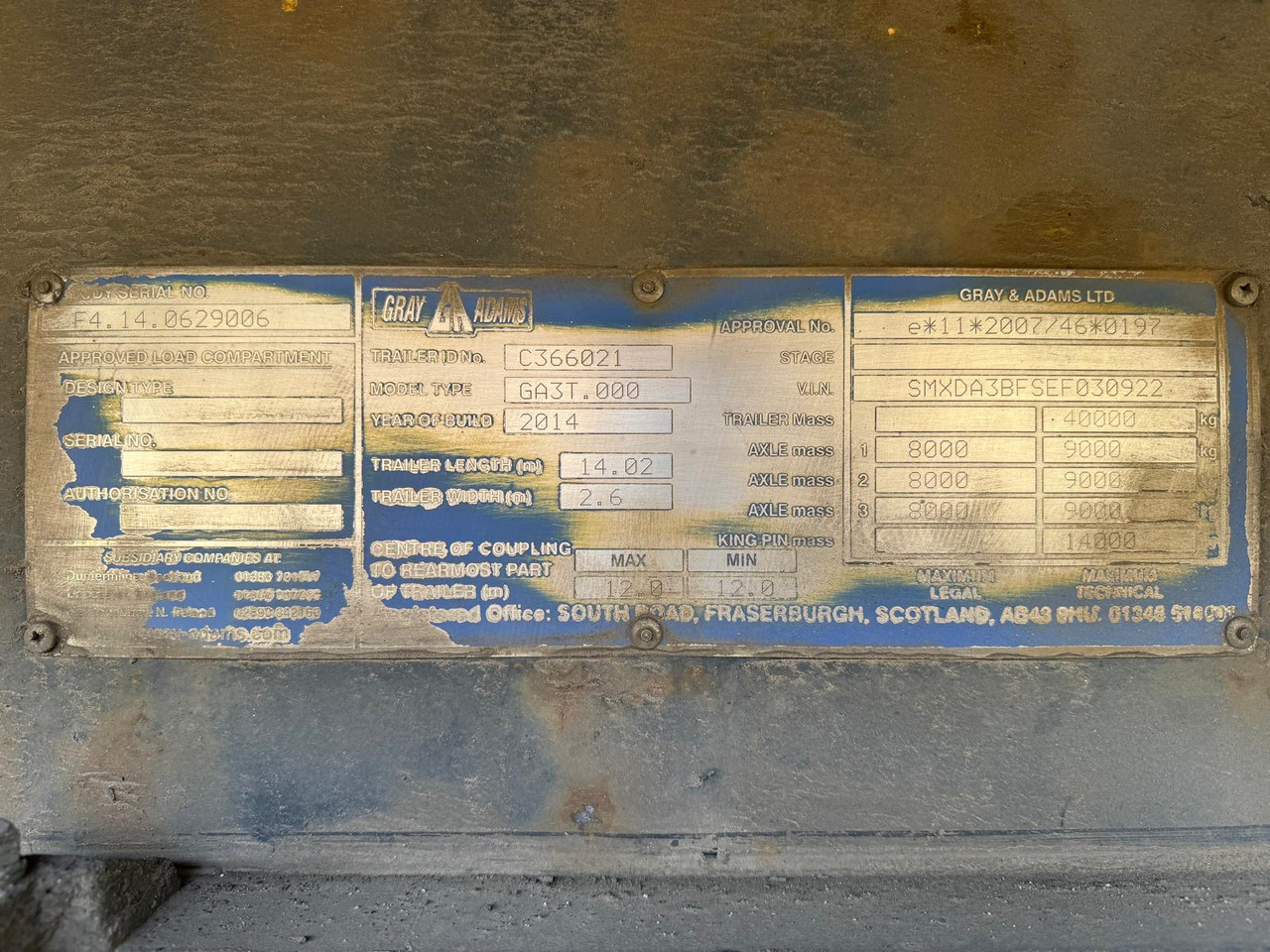 2014 Gray and Adams 13.6m Fridge Trailer - Refrigerated semi-trailer: picture 2 2014 Gray and Adams 13.6m Fridge Trailer - Refrigerated semi-trailer: picture 2