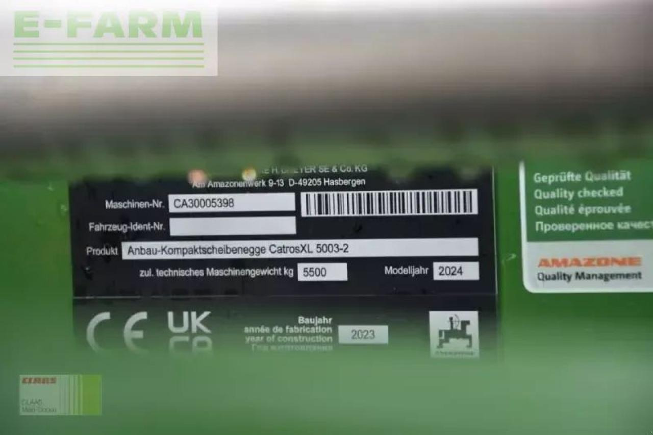 Disc harrow Amazone catros xl 5003-2: picture 11 Disc harrow Amazone catros xl 5003-2: picture 11