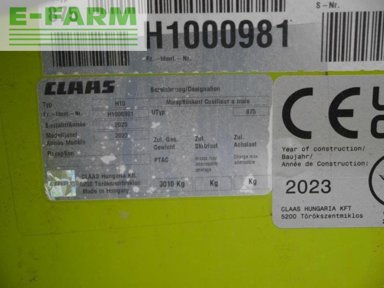 CLAAS corio 875 fc conspeed - Corn header: picture 5 CLAAS corio 875 fc conspeed - Corn header: picture 5