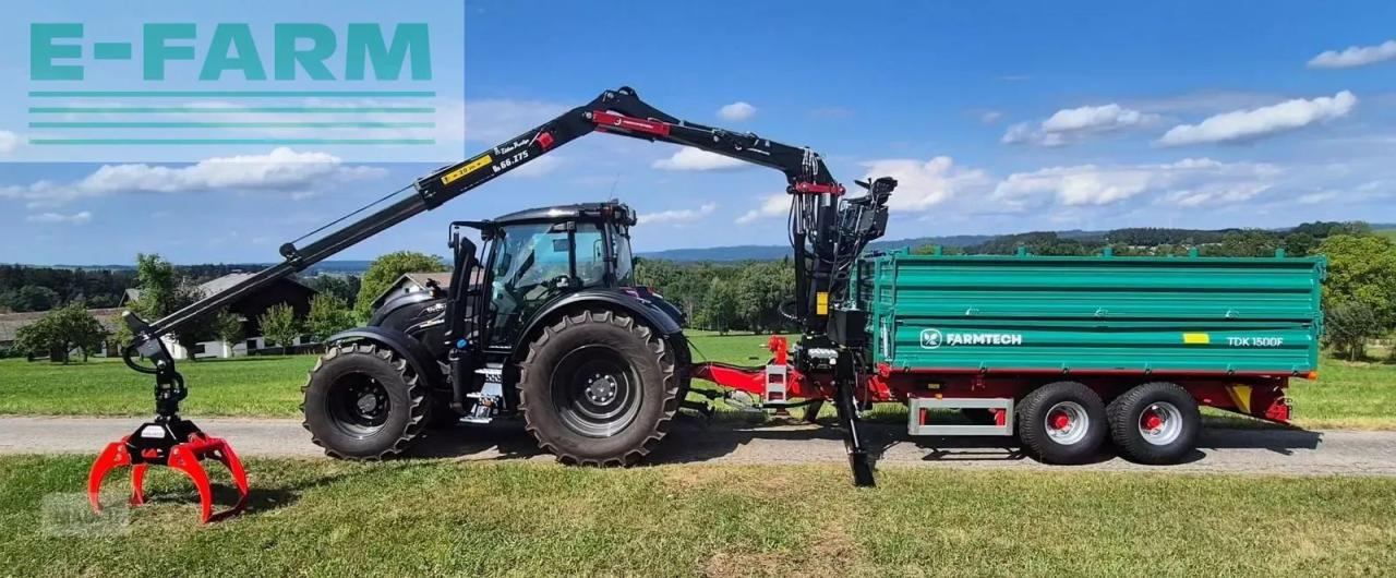 Farmtech tdk 1500f + kran - Farm tipping trailer/ Dumper: picture 1 Farmtech tdk 1500f + kran - Farm tipping trailer/ Dumper: picture 1