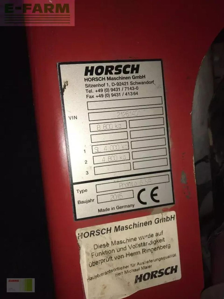 Horsch pronto 6 kr - Combine seed drill: picture 2 Horsch pronto 6 kr - Combine seed drill: picture 2