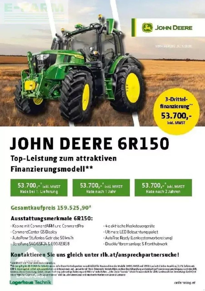 John Deere 6r 150 - Farm tractor: picture 2 John Deere 6r 150 - Farm tractor: picture 2