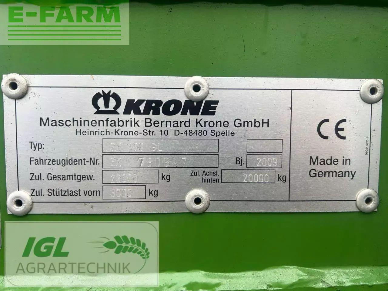 Forage wagon Krone zx 450 gl: picture 9 Forage wagon Krone zx 450 gl: picture 9