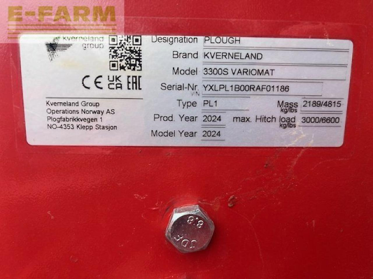 Kverneland 3300 s variomat - Plough: picture 3 Kverneland 3300 s variomat - Plough: picture 3