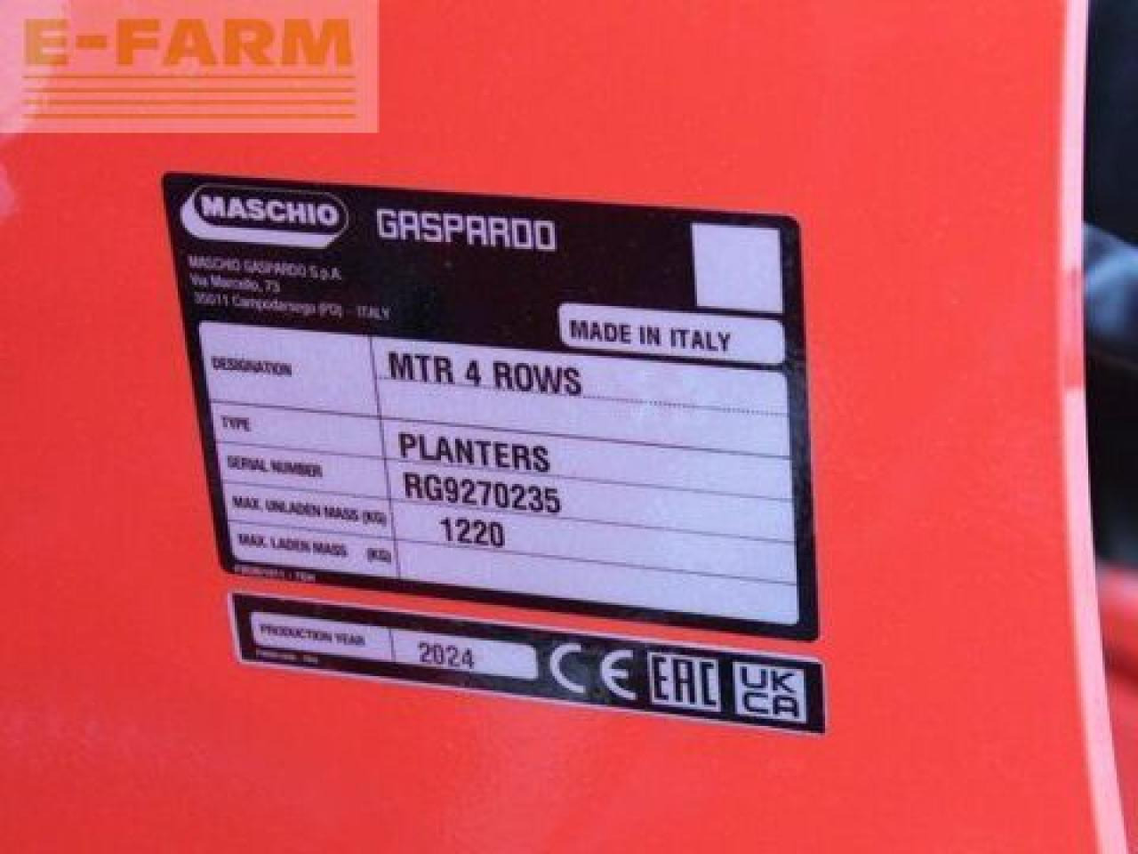 Maschio mtr 4 - Precision seeder: picture 2 Maschio mtr 4 - Precision seeder: picture 2