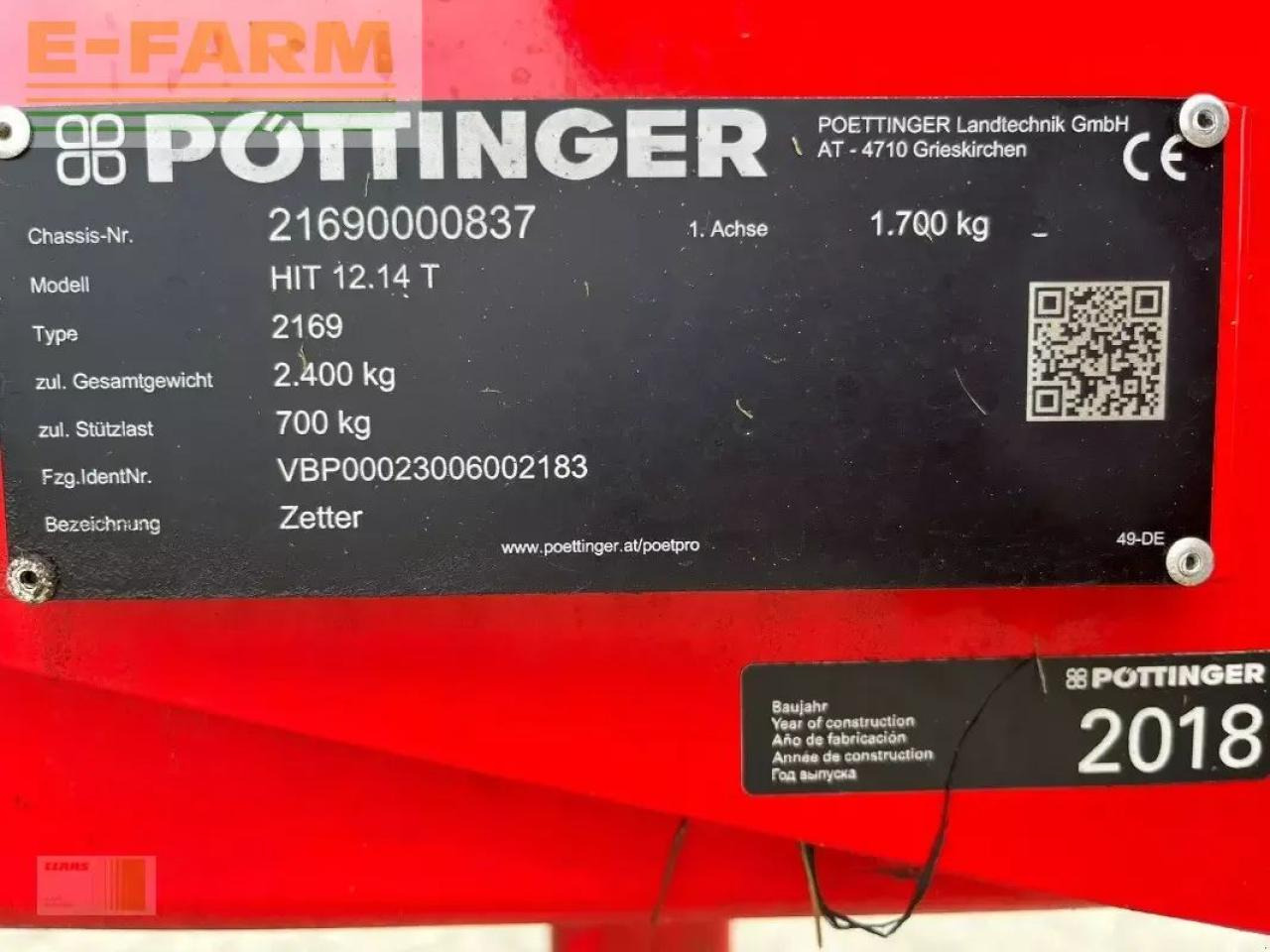 Pöttinger hit 12.14 t - Tedder/ Rake: picture 4 Pöttinger hit 12.14 t - Tedder/ Rake: picture 4