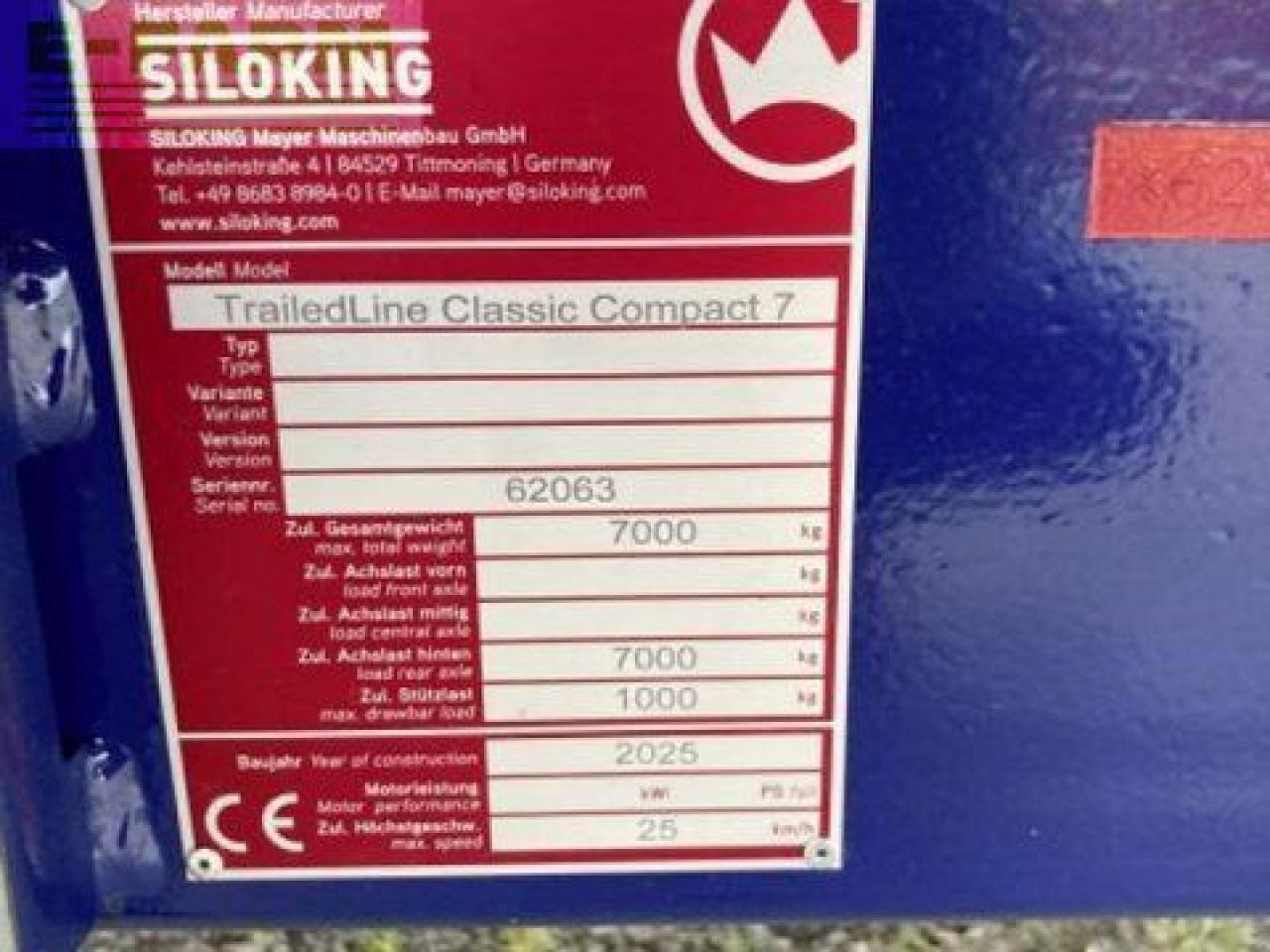 Siloking trailedline classic compact 7 - Livestock equipment: picture 5 Siloking trailedline classic compact 7 - Livestock equipment: picture 5
