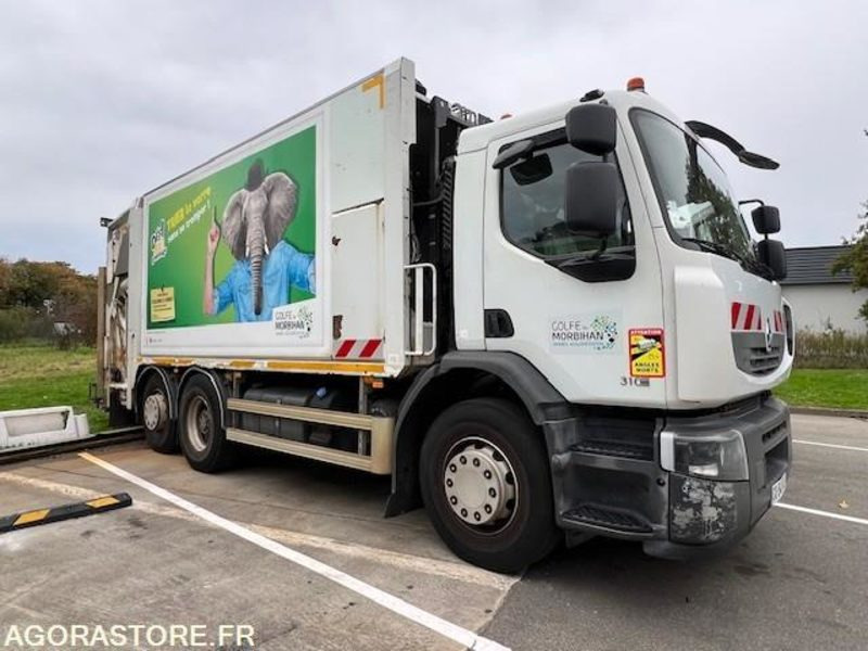 BENNE A ORDURES MENAGERES RENAULT - Refuse truck: picture 2 BENNE A ORDURES MENAGERES RENAULT - Refuse truck: picture 2