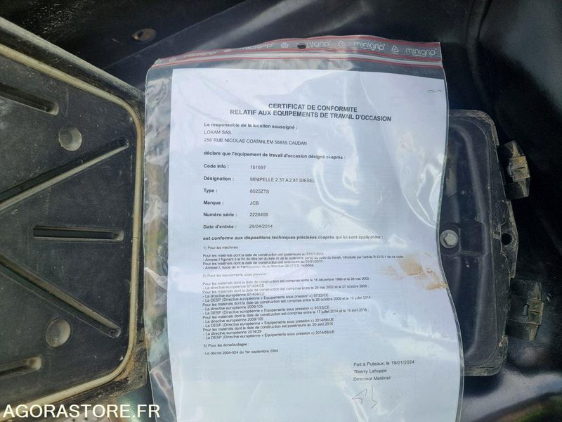 Mini excavator Mini Pelle JCB 8025ZTS: picture 9