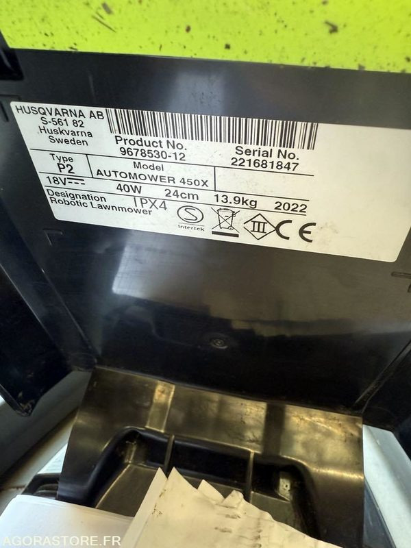 ROBOT de tonte 450x Husqvarna occasion 2022 5000m2 - Lawn mower: picture 2 ROBOT de tonte 450x Husqvarna occasion 2022 5000m2 - Lawn mower: picture 2