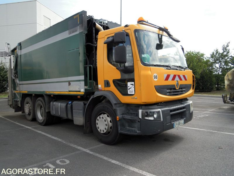 Renault Premium 380 6x2 DXI 11 équipé d'une benne SEMAT OM Série 14000 - Refuse truck: picture 2 Renault Premium 380 6x2 DXI 11 équipé d'une benne SEMAT OM Série 14000 - Refuse truck: picture 2