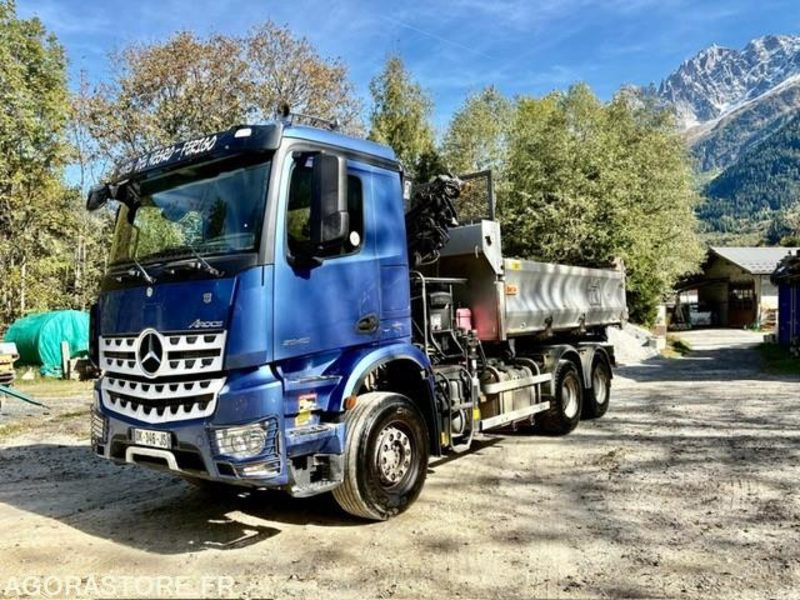 CAMION 6X4 TRI-BENNE +GRUE MERCEDES AROCS 2640 2014 190 000 KM - Truck: picture 1 CAMION 6X4 TRI-BENNE +GRUE MERCEDES AROCS 2640 2014 190 000 KM - Truck: picture 1