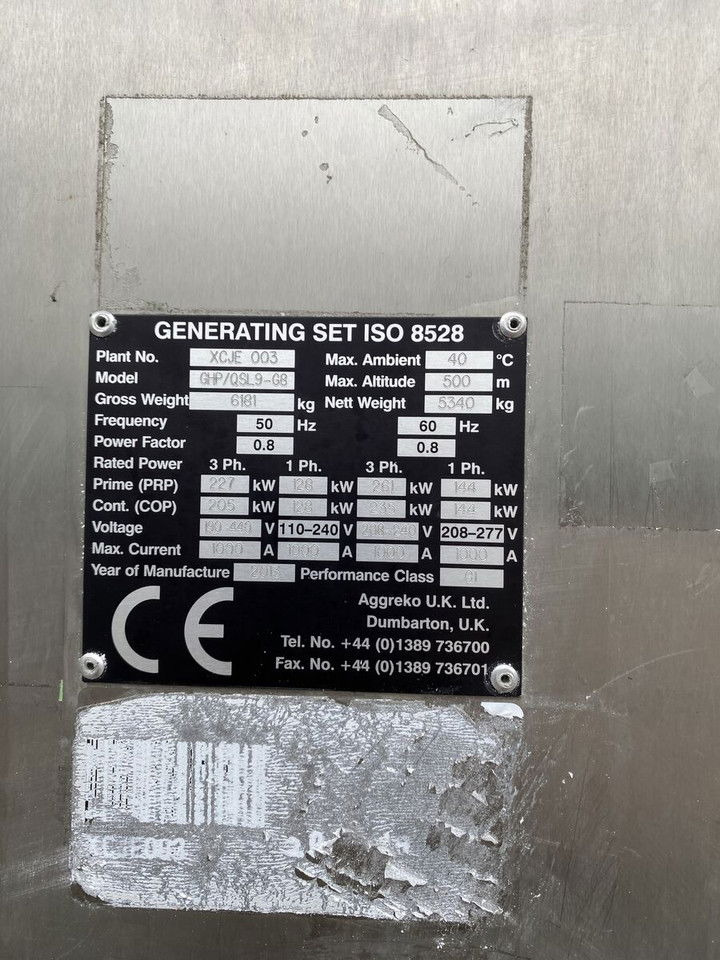 Generator set Diversen GHP /QSL9-G8 300 Kva Aggreko GHP /QSL9-G8 300 Kva: picture 10 Generator set Diversen GHP /QSL9-G8 300 Kva Aggreko GHP /QSL9-G8 300 Kva: picture 10