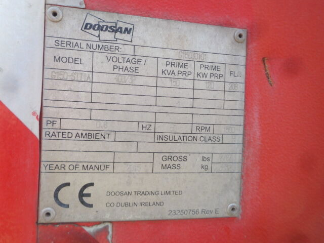 Doosan G150 - Generator set: picture 3 Doosan G150 - Generator set: picture 3