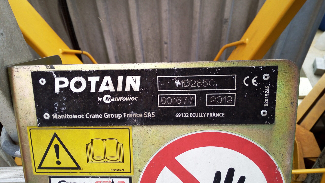 Potain MD 265 - Tower crane: picture 1 Potain MD 265 - Tower crane: picture 1