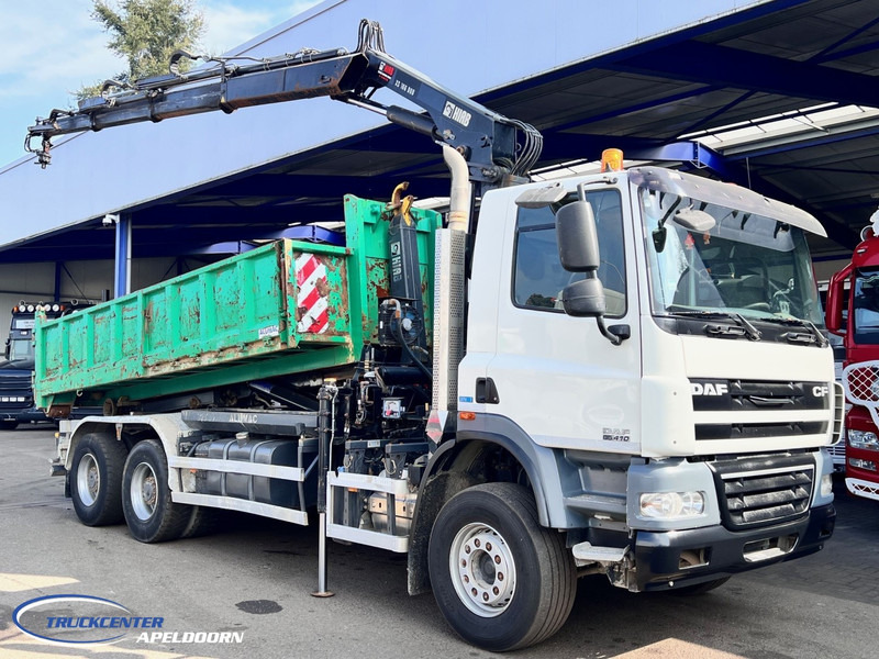 DAF CF 85.410 ATE, Hiab 166, 6x4 Steel spring - Hook lift truck, Crane truck: picture 1 DAF CF 85.410 ATE, Hiab 166, 6x4 Steel spring - Hook lift truck, Crane truck: picture 1