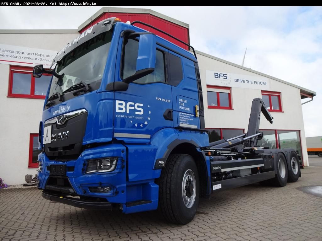 MAN TGS (TG3) 26.510 6x4H-4 BL CH Meiller, Hydrodriv - Hook lift truck: picture 1 MAN TGS (TG3) 26.510 6x4H-4 BL CH Meiller, Hydrodriv - Hook lift truck: picture 1