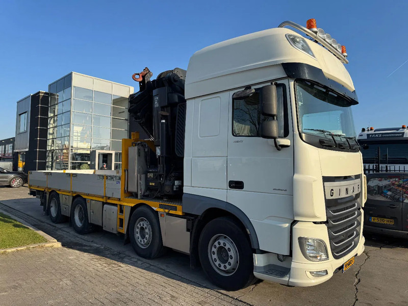 Dropside/ Flatbed truck, Crane truck DAF XF 460 8X2 - EURO 6 + HIAB 855 EP-6 + REMOTE + STEERING AXLE: picture 20