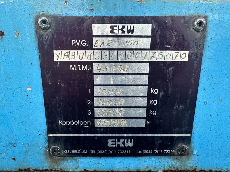 Dropside/ Flatbed semi-trailer EKW 3 AXLE STEERING, DUBBLE EXTENDABLE TILL 30 METER: picture 10
