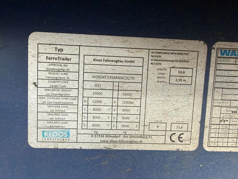 KLOOS FAHRZEUGBAU 3 AS 80 M3 - Tipper semi-trailer: picture 4 KLOOS FAHRZEUGBAU 3 AS 80 M3 - Tipper semi-trailer: picture 4