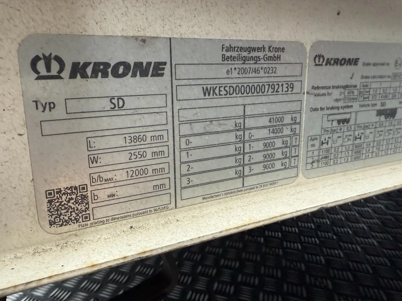 Curtainsider semi-trailer Krone WITH ALUMINIUM SIDEBOARDS, BPW AXLES, SLIDING ROOF: picture 11